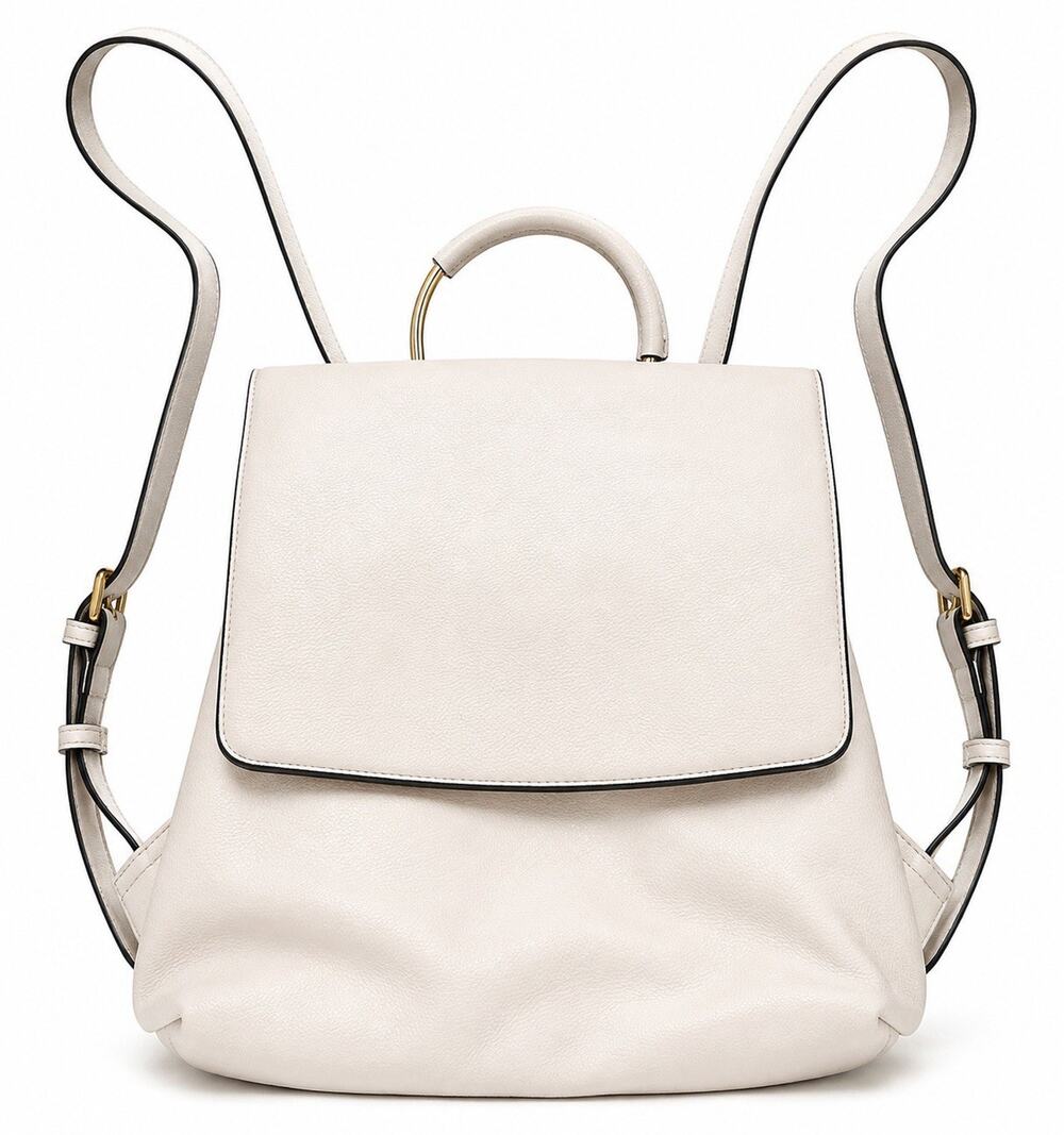 The Limited Women’s Cream Ivory Backpack Purse Gold Hardware Adjustable Straps